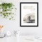 Ebony Horizon Triptych III by Jennifer Goldberger Wood Framed Wall Art Print